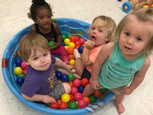 Children in ball pit