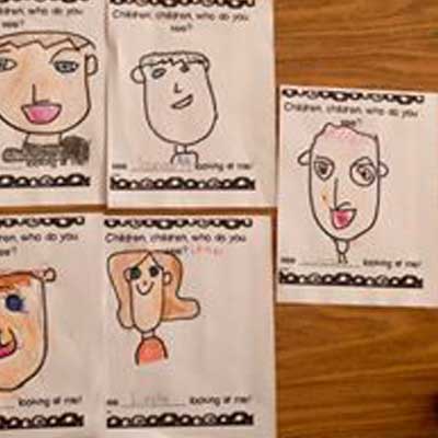 Self portaits drawn by children